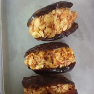 Dryfruit Brittles Stuffed in Dates