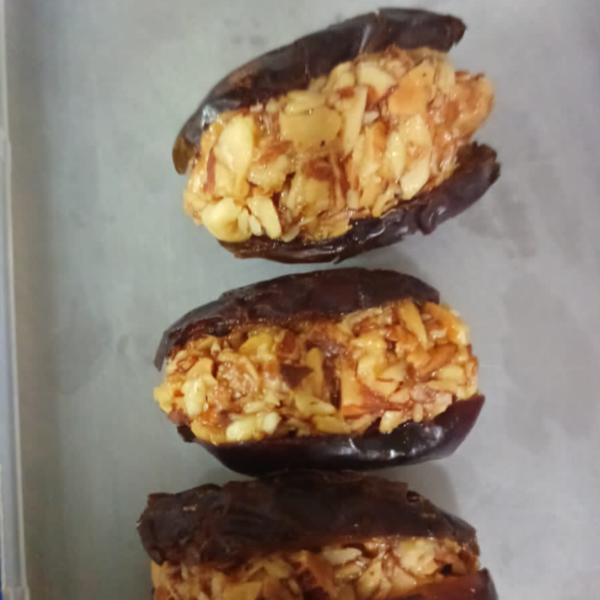 Dryfruit Brittles Stuffed in Dates
